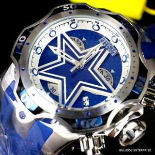 Invicta Nfl Dallas Cowboys Venom Gen Iii 52mm Blue Swiss Chronograph Watch