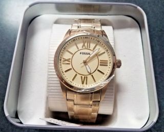 Fossil Bq1136 Gold Tone Stainless Steel Watch