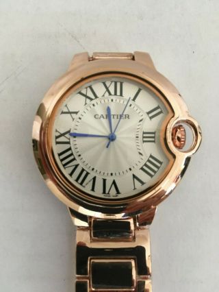 Premium Brand Ballon Luxury Unisex Quartz 42mm Watch With Blue Bezel,