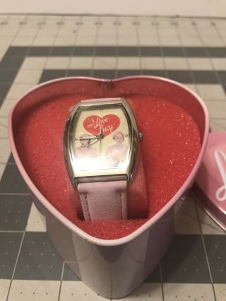 Vintage Pink I Love Lucy Job Switching Candy Factory Watch.  Euc.
