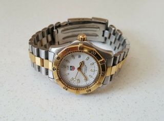 Ladies Two Tone Tag Heuer 2000 Series Professional Quartz Wrist Watch Wk1320 D