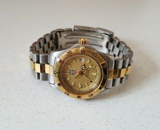 Ladies Two Tone Tag Heuer 2000 Series Professional Quartz Wrist Watch Wk1321 F