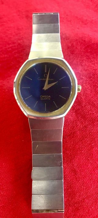 Vintage Omega Constellation Black Dial,  Quatrz Watch Probably From 1970’s