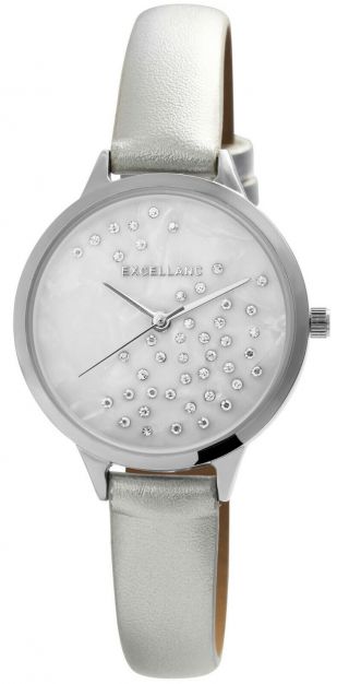 Damenuhr Uhr Farbe Silber Grau Glänzend Armbanduhr Mit Strass Steinen Glitzer