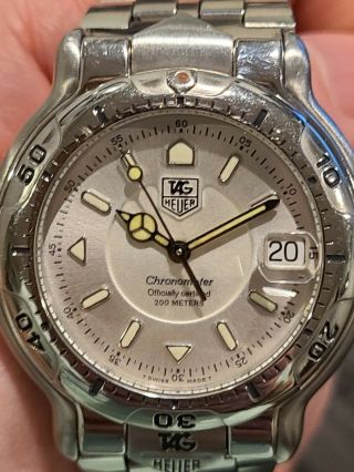 Mens Tag Heuer 6000 Automatic Chronometer Watch - Silver Dial - Wh5111 Sapphire