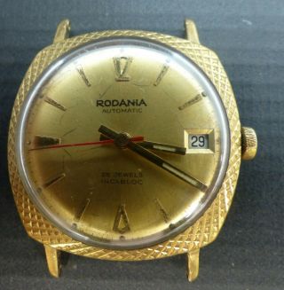 Vintage Rodania 25 Jewels Gold Filled Automatic Men 