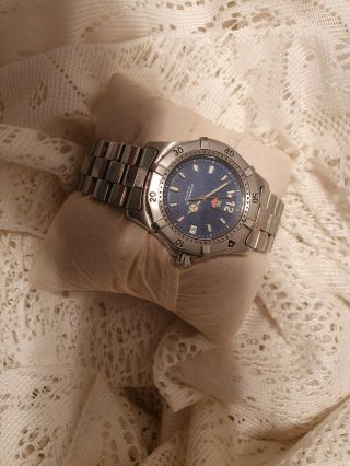 Men/s Authentic Tag Heuer 2000 Model.  Wk1113.  Blue Dial.  Swiss Made.  200m.