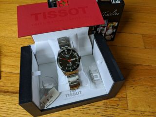 Tissot Prs 516 Swiss Automatic Watch Stainless Black Dial Sapphire Crystal,  Box