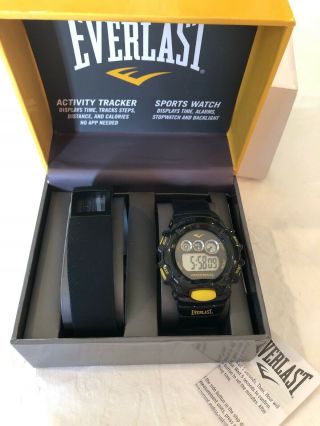 Everlast Activity Tracker And Sports Watch - Black