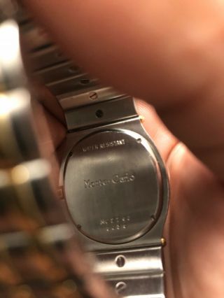 Chopard Monte Carlo 8035 Steel 18K Gold Quartz 21MM Watch.  Not Running. 3