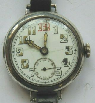 Ww1 1915 Silver Cased Swiss,  Cornelius Desormeaux & James Shepherd Wristwatch
