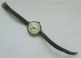 WW1 1915 Silver Cased Swiss,  Cornelius Desormeaux & James Shepherd Wristwatch 3