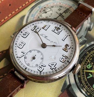 Lovely Vintage Ww1 Henry Moser & Cie Trench Watch With Great Patination