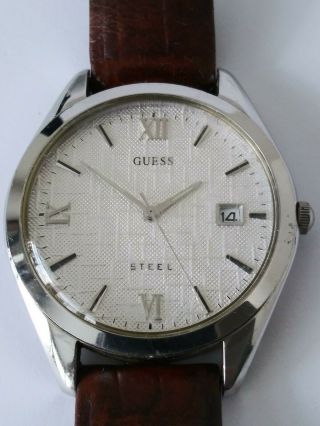 Guess Steel Classic White Dial Men 