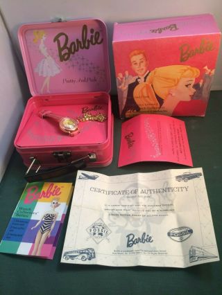 Barbie - Pretty And Pink - Fossil Watch - 20000 Piece Ltd Edit - 1994 - Vg - P2480