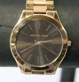Michael Kors MK3181 Womens Slim Runway Rose Gold - tone Stainless Steel Watch 2