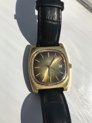 Authentic 1970s Vintage Omega Geneve Mens Watch.  Automatic Keeps Time.
