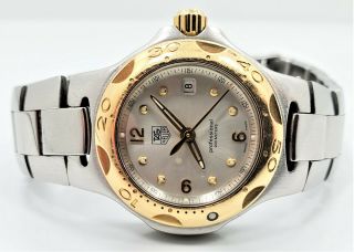 Running Ladies Tag Heuer Wl1350 Date 7j S.  Steel & 18k Gold 28mm Wrist Watch W7