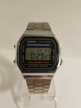 Casio Illuminator Alarm Chrono 3298 A168 Wrist Watch