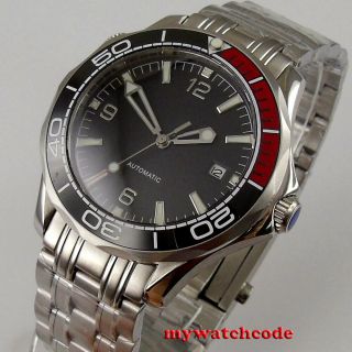 41mm Bliger Black Dial Sapphire Glass Date Mechanical Automatic Mens Watch