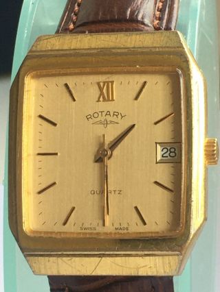 Rotary Vintage Gents Watch 1962 With Dark Brown Leather Strap 2