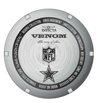 Invicta NFL Dallas Cowboys 52mm Venom Gen III Swiss Quartz Chronograph 33069 3