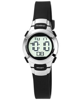 Armitron Pro Sport Watch Water - Resistant 165 Feet Women’s Black/silver