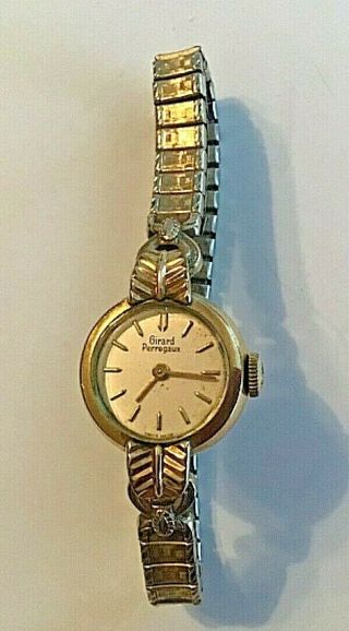 Girard Perregaux Vintage Lady Gold Watch 17 Jewels Swiss - Not