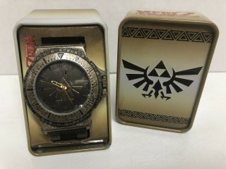Collectible Nintendo Legend Of Zelda Hyrule Triforce Stainless Steel Analogwatch
