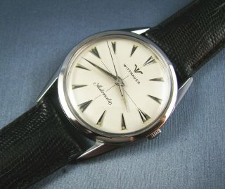 Vintage Longines Wittnauer Automatic Crosshair Dial Mens Watch 17j 11kas 1960s