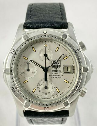 Vintage Tag Heuer 2000 Quartz Professional Chronograph Watch Eta 555.  232