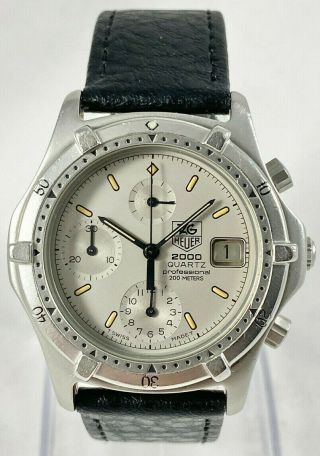 Vintage TAG Heuer 2000 Quartz Professional Chronograph Watch ETA 555.  232 2