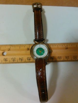 Vintage Relic Quartz Watch Zr - 35212 Leather Band Battery