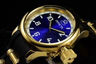 Invicta Men ' s 52MM Classic Russian Diver 1959 Royal Blue Gold Swiss Movt Watch 2