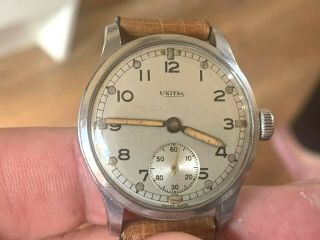 Vintage Unitas Bravingtons Atp Military Gents Wrist Watch 109216