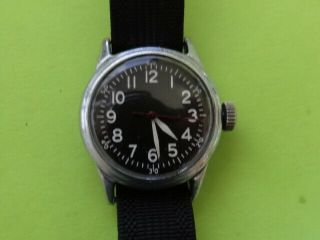 Vintage Ww2 Elgin A - 11 Us Army Air Force Af43 Military Hack Movement Watch