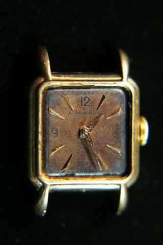 Vintage Jaeger Lecoultre Wristwatch 750 18k Solid Gold 7.  84g