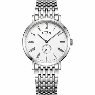 Rotary Mens Windsor Offset Bracelet Watch Gb05310/01 Rrp £169