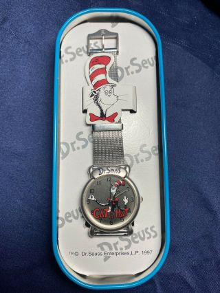 Dr.  Seuss Tick Tocking Time Tickers Cat In The Hat Watch Vintage 1997