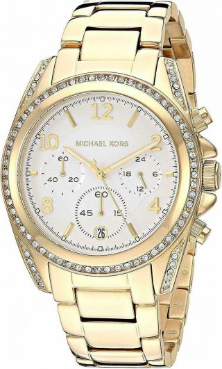 Michael Kors Womens Chronograph Blair Gold - Tone Stainless Steel Watch Mk6762
