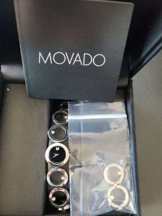 Movado Ono 84a11811 Diamond Wrist Watch Stainless Steel Sapphire Crystal
