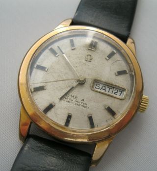 Vintage Omega Seamaster Chronometer Cal 751 Gold Plated,  For Repair Or Spares