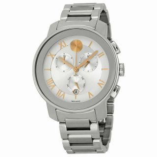Movado (3600205) Bold Silver Tone Rose Gold Steel Chronograph Watch
