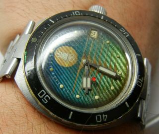 Soviet Ussr Vostok Amphibian Neptune Auto 2416b Diver 200 Watch Customized Asis