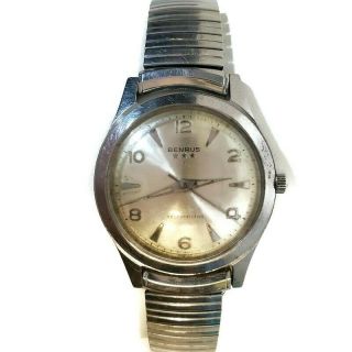 Vintage Benrus 3 Star Silver Tone Automatic Selfwinding Mens Watch
