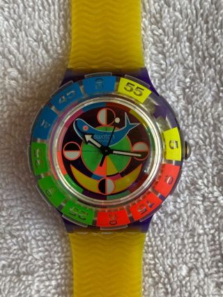 Swatch Scuba 200 Fish Water Resistant - Never Worn,  Collectible Yellow Band
