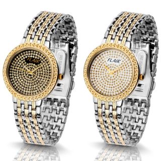Flair Damenuhr Armbanduhr,  Bicolor In Gold Silber Farben Uhr Mit Strass