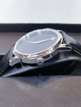 Movado 2100004 Women ' s Museum Black Dial Black Leather Strap Watch 3