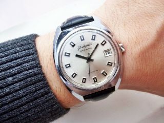 Rare German Glashutte / GlashÜtte Spezimatic Automatic Watch 1970 