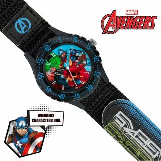 Avengers Boys Analogue Quartz Watch with Textile Strap AVG5008 2